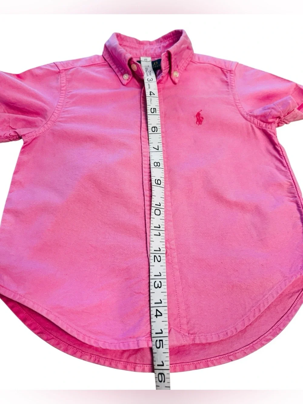 Ralph Lauren Hot Pink Short-Sleeve Button-Down Shirt Girls Size 2/2T